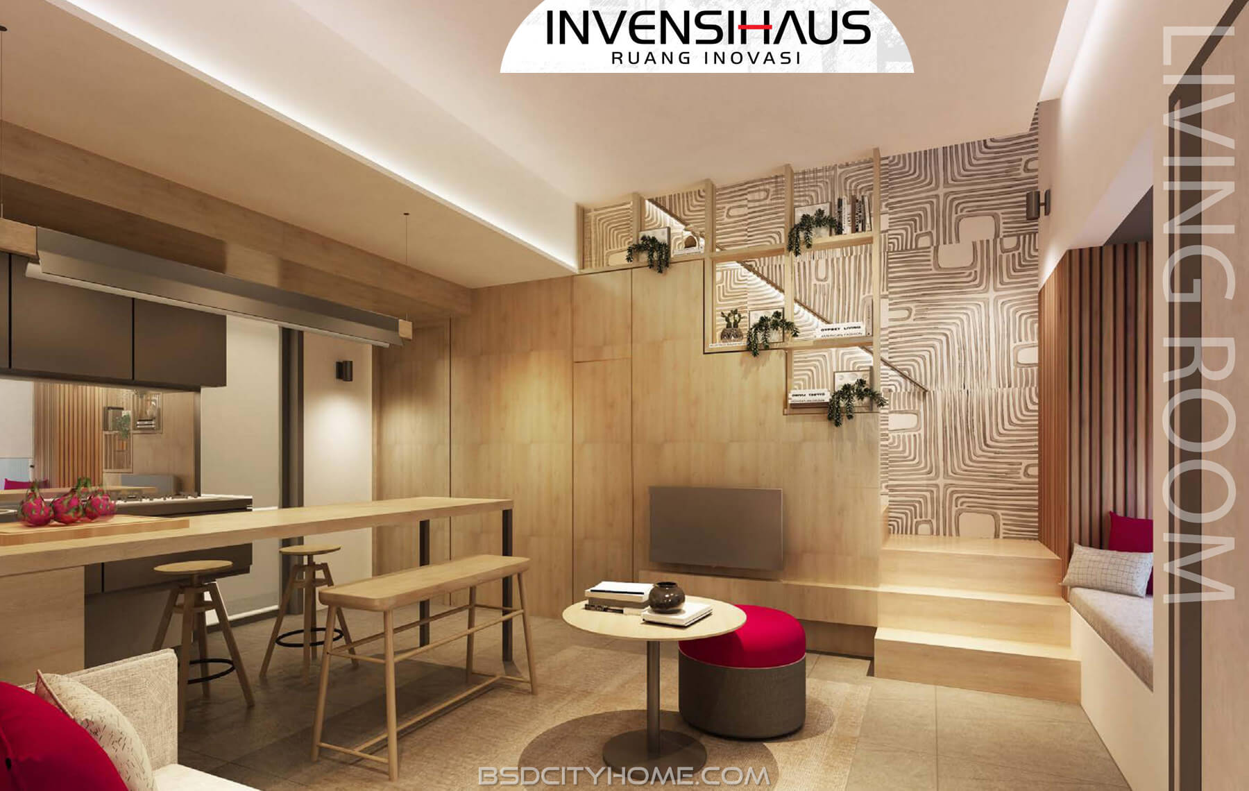 InvensiHaus BSD Rumah Tabebuya - Interior Design Living Room