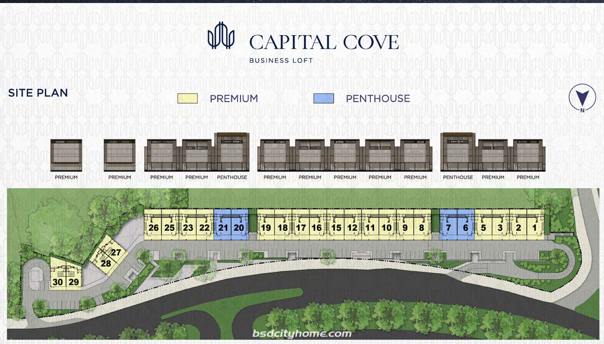 Capital Cove Business Loft BSD Siteplan