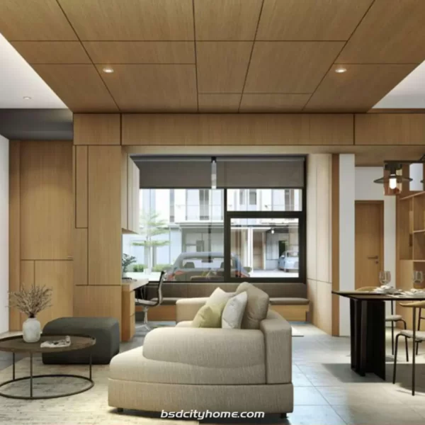 Living Room Desain Rumah Chava Tanakayu BSD