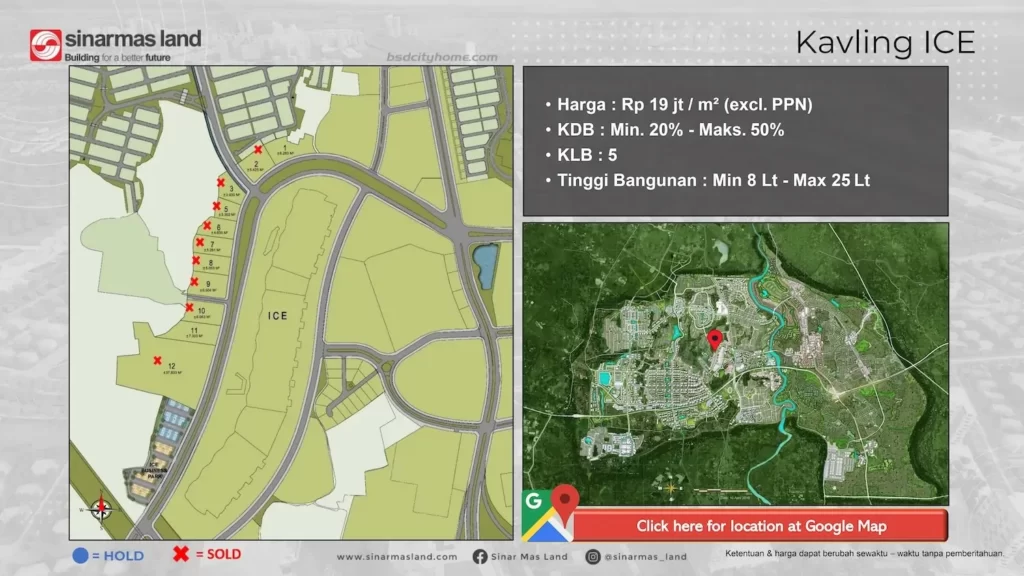 Kavling ICE BSD Dijual