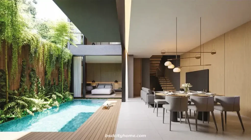 Desain Dining Room Rumah Damara VIllage Tipe 8x15