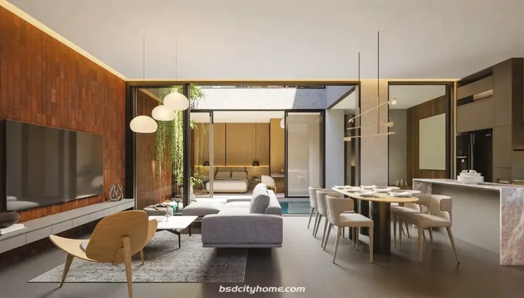 Desain Living Room Rumah Damara VIllage Tipe 10x15