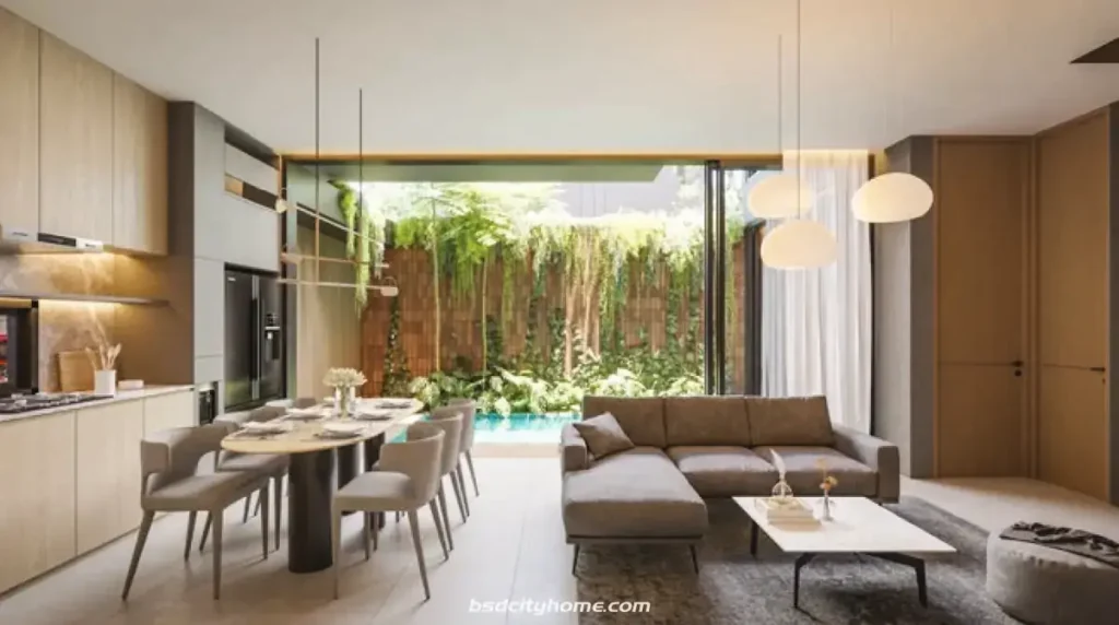 Desain Living Room Rumah Damara VIllage Tipe 8x15