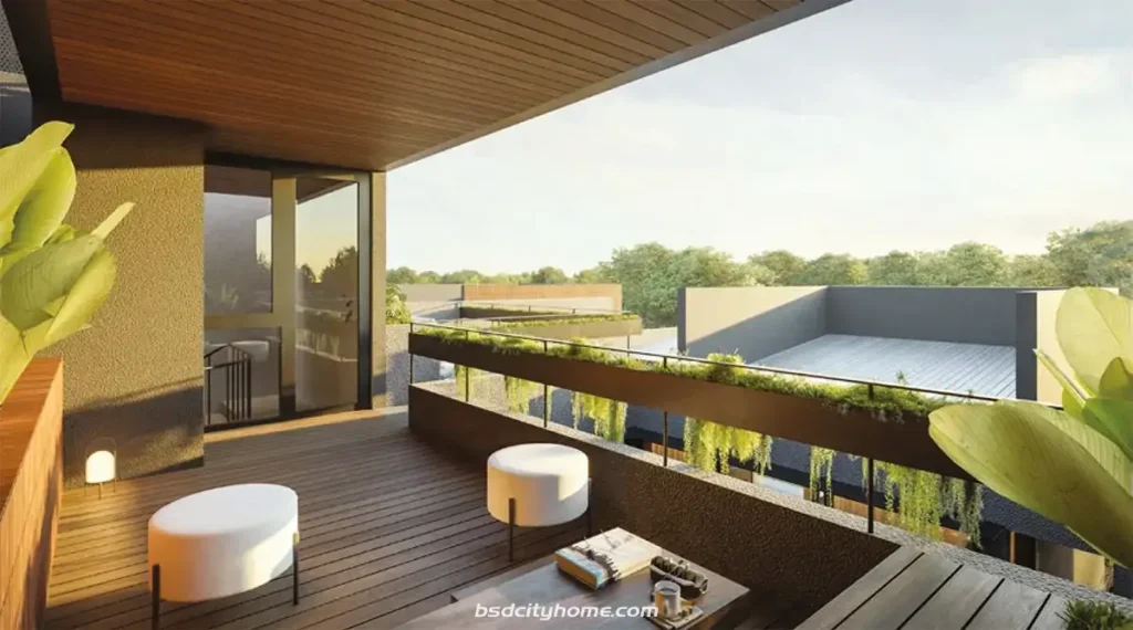 Desain Rooftop Rumah Damara Village Serpong Tipe 10x15