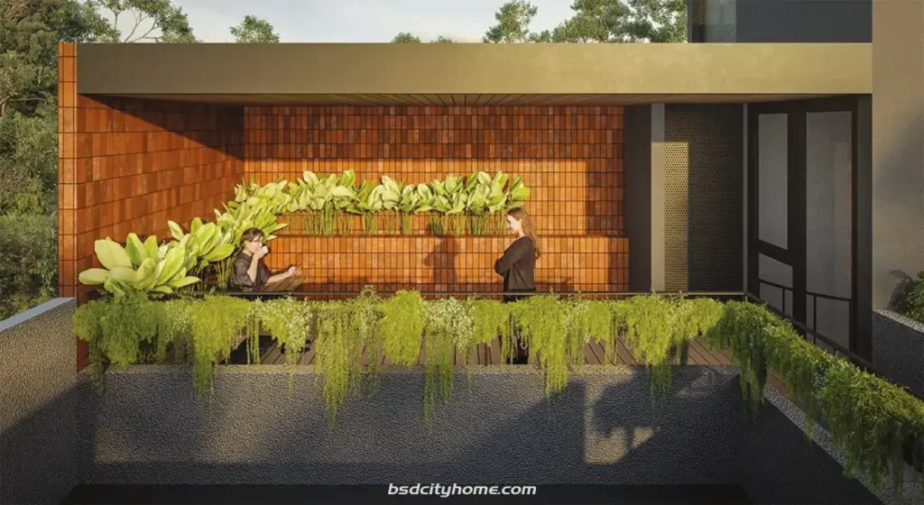 Desain Rooftop Rumah Damara Village Serpong Tipe 10x15