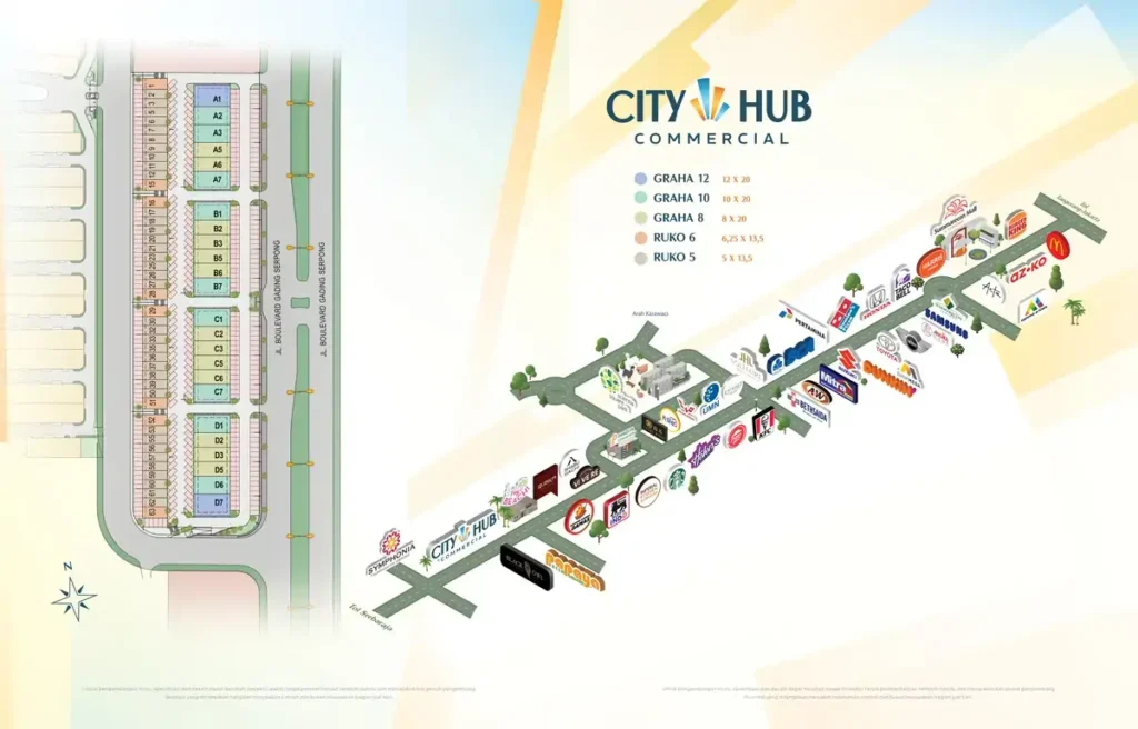 Siteplan City Hub Commercial Summarecon Serpong