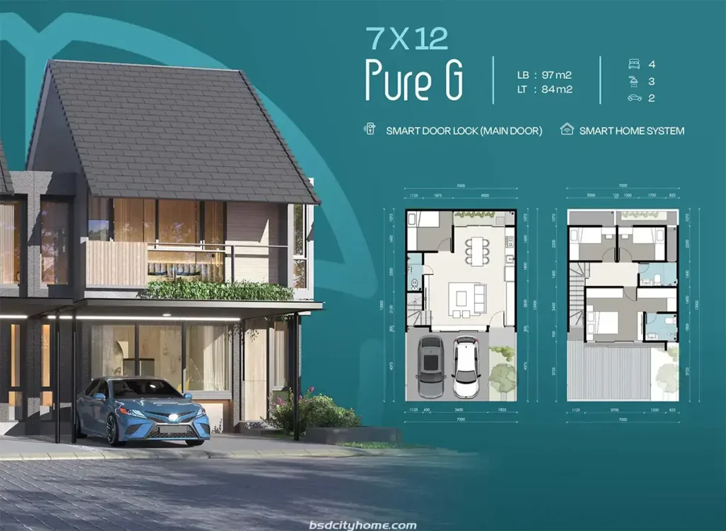 Rumah Gavius Garden Home CitraGarden Serpong Tipe Pure 7G