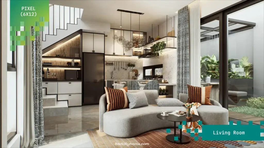 Rumah Virtue Sutera Nexen 6x12 - Desain Living Bedroom