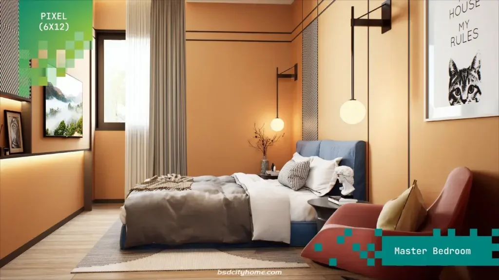 Rumah Virtue Sutera Nexen 6x12 - Desain Master Bedroom