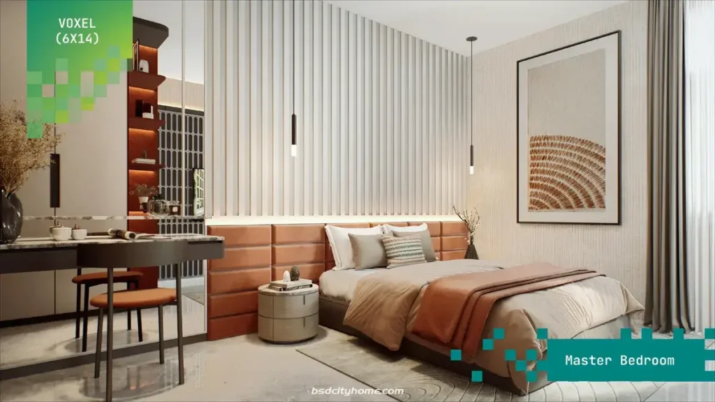 Rumah Virtue Sutera Nexen 6x14 - Desain Master Bedroom
