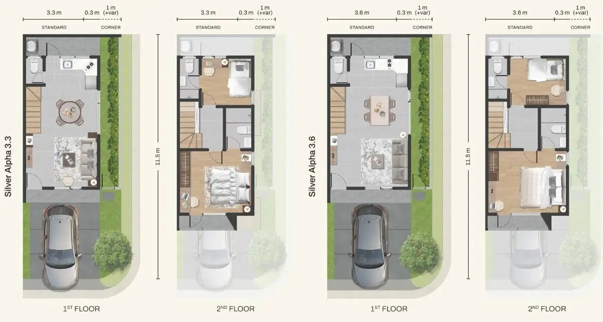 Denah Rumah Silver Alpha Livin Park Serpong