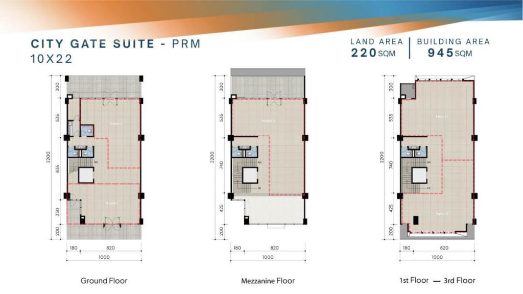 Denah Lantai City Gate Suite PRM 10x22