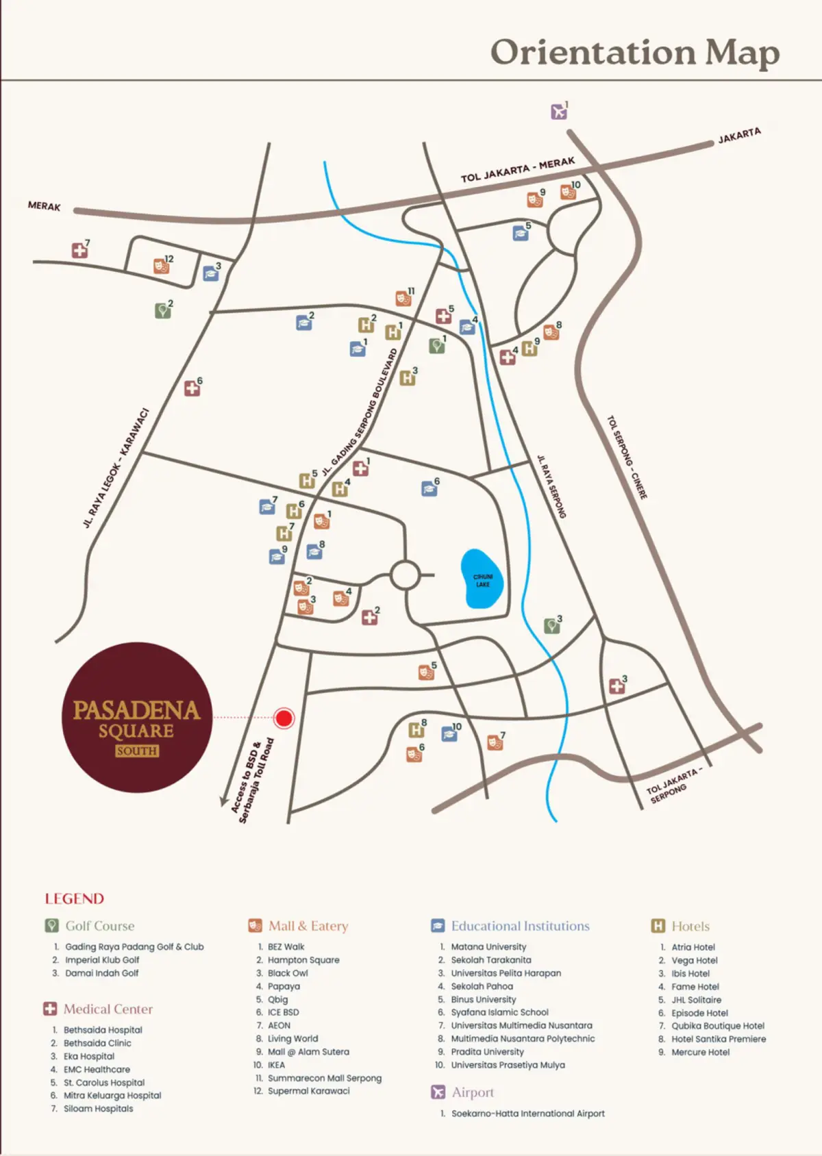 Peta Lokasi Pasadena Square South Gading Serpong